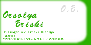 orsolya briski business card